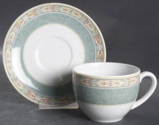 Wedgwood Aztec Flat Cup & Saucer Set, Fine China Dinnerware   Home Collection,Gr