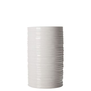 Medium Ripple Cylinder Vase Silver   9.75 by Torre & Tagus