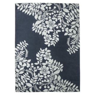 Room 365 Placed Floral Rug   Navy Blue (7x10)