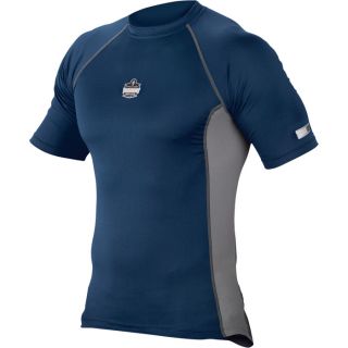 Ergodyne CORE Performance Work Wear Short Sleeve T Shirt   Navy, Large, Model