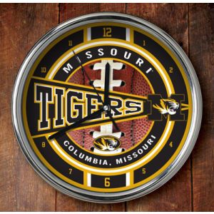 Missouri Tigers Chrome Clock