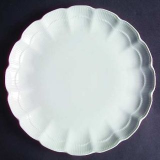 Kaiser Romantica All White Dinner Plate, Fine China Dinnerware   All White,Ribbe