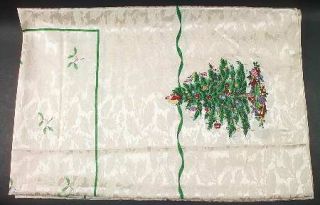 Spode Christmas Tree Green Trim 52 x 70 Oblong Tablecloth, Fine China Dinnerwa