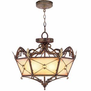 LiveX Lighting LVX 8825 64 Palacial Bronze with Gilded Accents Bristol Manor Con