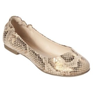 Womens Mossimo Supply Co. Ona Ballet Flat   Gold Snake 5.5