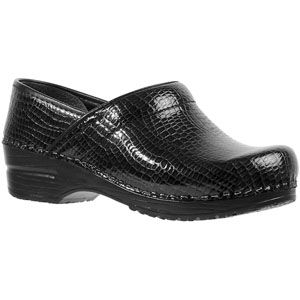 Sanita Clogs Womens Professional Croco Black Shoes, Size 41 M   451406 02