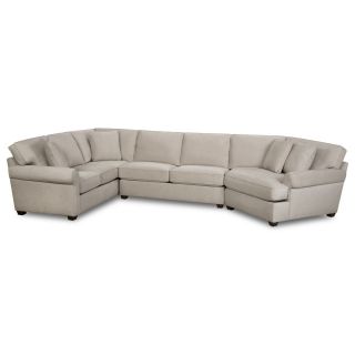 Possibilities Roll Arm 3 pc. Left Arm Sofa Sectional, Pumice_
