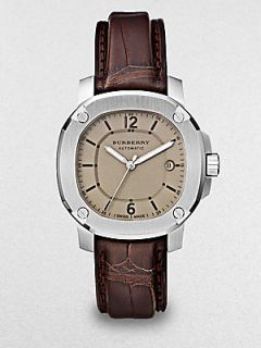 Burberry Britain Octagonal Stainless Steel Watch   Stainless Steel Brown