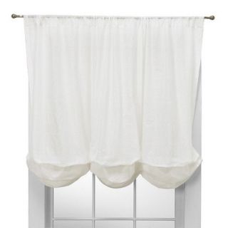 Simply Shabby Chic Embroidered Batiste Balloon Window Valance  White (60x63)