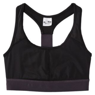 C9 by Champion Womens Compression Bra With Mesh   Limo Black M