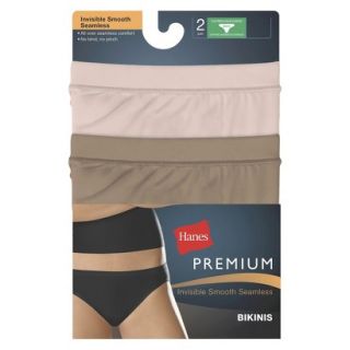 Hanes Womens Premium 2 Pack Seamless Bikini NS42AS   Assorted Colors/Patterns