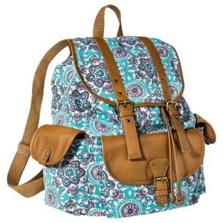 Mossimo Supply Co. Floral Backpack Handbag   Turquoise