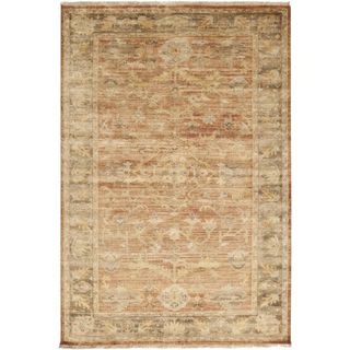 Orange Hand knotted Wool Rug (36 X 56)