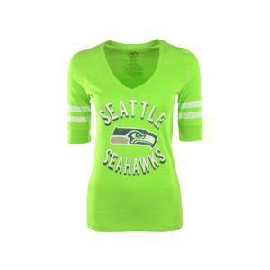 Seattle Seahawks 47 Brand NFL Womens Flanker Stripe T Shirt