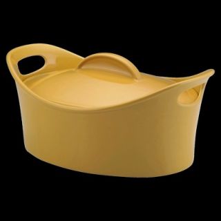 Rachael Ray Oval Casserole with Lid   Yellow (4.25 Qt)