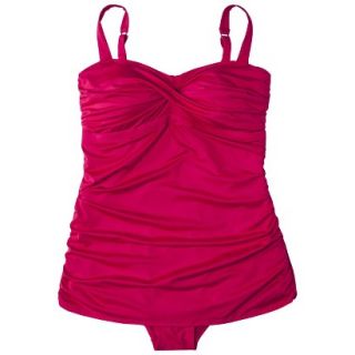 Clean Water Womens Plus Size Swim Dress  Pink 18W