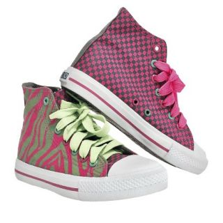 Girls Xolo Shoes Hot Z High Top Canvas Sneakers   Pink 2