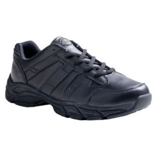 Mens Dickies Athletic Lace Genuine Leather Slip Resistant Sneakers   Black 10