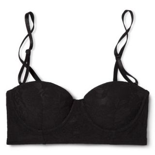 Self Expressions By Maidenform Womens Lace Crop Bustier 5659   Black 34A