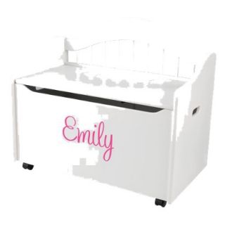 Kidkraft Limited Edition Personalised White Toy Box   Pink Emily