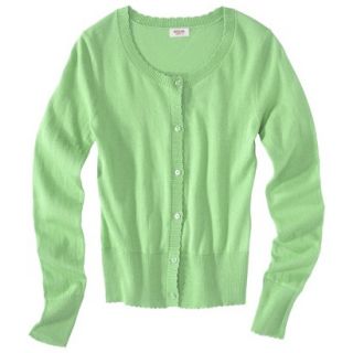 Mossimo Supply Co. Juniors Scalloped Edge Cardigan   Extra Lime S(3 5)