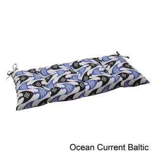 Pillow Perfect Outdoor Ocean Current Tufted Loveseat Cushion