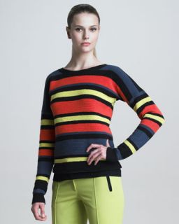 Crochet Striped Pullover