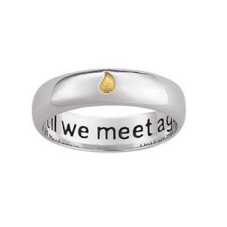 Sterling Silver Until we meet again Size 5 Memorial Sentiment Ring