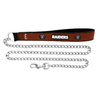 Oakland Raiders Football Leather 2.5mm Chain Leash   M
