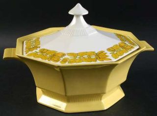 Independence Yellow Bouquet 1.50 Qt Round Covered Casserole, Fine China Dinnerwa