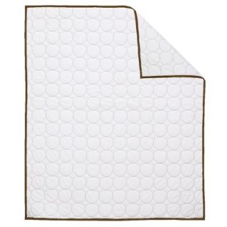 Quilted Baby Quilt   White/Chocolate
