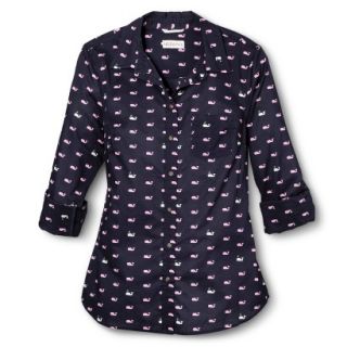 Merona Womens Favorite Button Down Shirt   Xavier Navy   S
