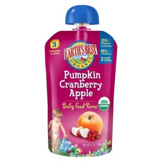Earths Best Baby Food Pouch   Pumpkin Cranberry Apple 4.2oz (12 Pack)