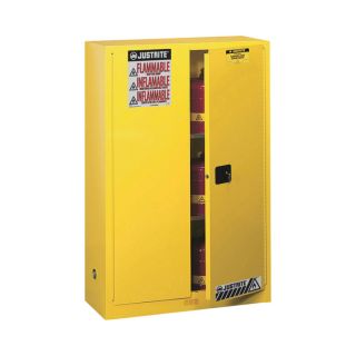 Justrite Safety Cabinet   45 Gallon, Manual Close, Sure Grip EX, Model 894500