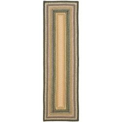 Hand woven Indoor/outdoor Reversible Multicolor Braided Rug (23 X 8)