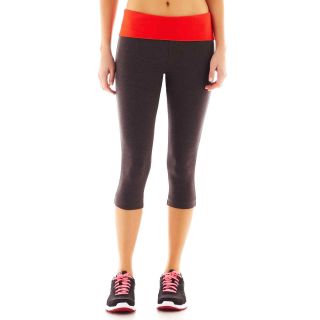 Xersion Studio Foldover Capris, B65/flame, Womens