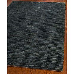 Hand knotted All natural Charcoal Grey Hemp Rug (4 X 6)