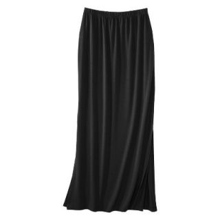Mossimo Womens Elastic Waist Maxi w/ Side Slit   Black XL