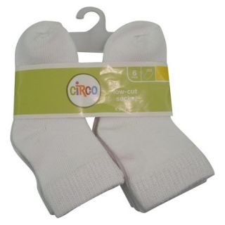 Circo Infant Toddler Girls Low Cut Socks   White 4T