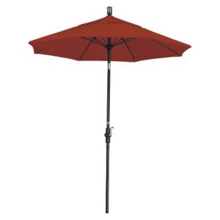 7.5 Aluminum Collar Tilt Crank Patio Umbrella   Orange Olefin