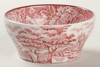 Enoch Wood & Sons English Scenery Pink (Older,Smooth) Mini Open Sugar Bowl, Fine