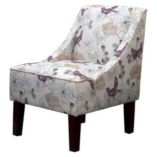 Skyline Accent Chair Upholstered Chair Hudson Swoop Chair   Plum Floral