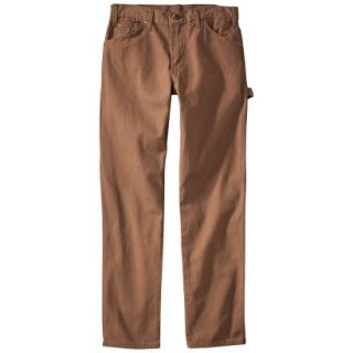 Dickies Mens Relaxed Fit Timber Rinsed Utility Jean   Brown 40x30
