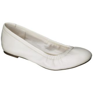 Girls Cherokee Hailey Genuine Leather Ballet Flats   White 4