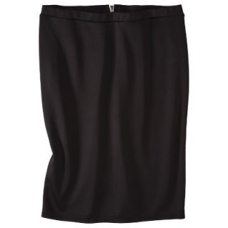 Mossimo Womens Plus Size Scuba Color block Skirt   Black/White 3