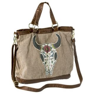 Mossimo Supply Co. Bull Tote Handbag with Removable Crossbody Strap   Brown