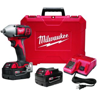 Milwaukee M18 Cordless Compact Impact Wrench Kit   3/8 Inch Friction Ring Anvil,