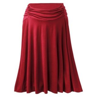Merona Maternity Fold Over Waist Knit Skirt   Red XL