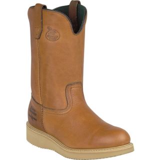 Georgia Farm & Ranch 10 Inch Wellington Work Boot   Barracuda Gold, Size 8 1/2,