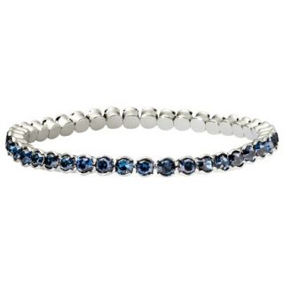 Capsule by C�ra Bangle Bracelet with Small Blue Rhinestones   Silver